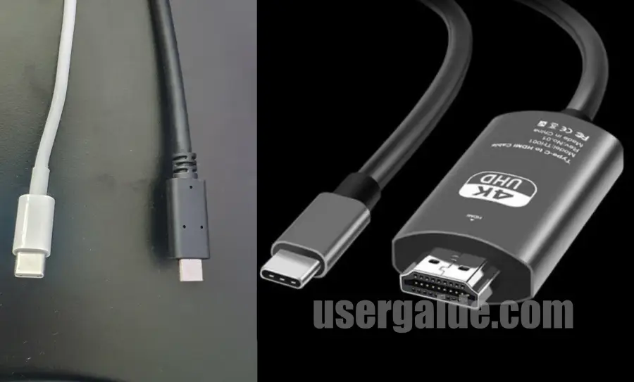 USB - C 타입 모니터용과 충전용 비교